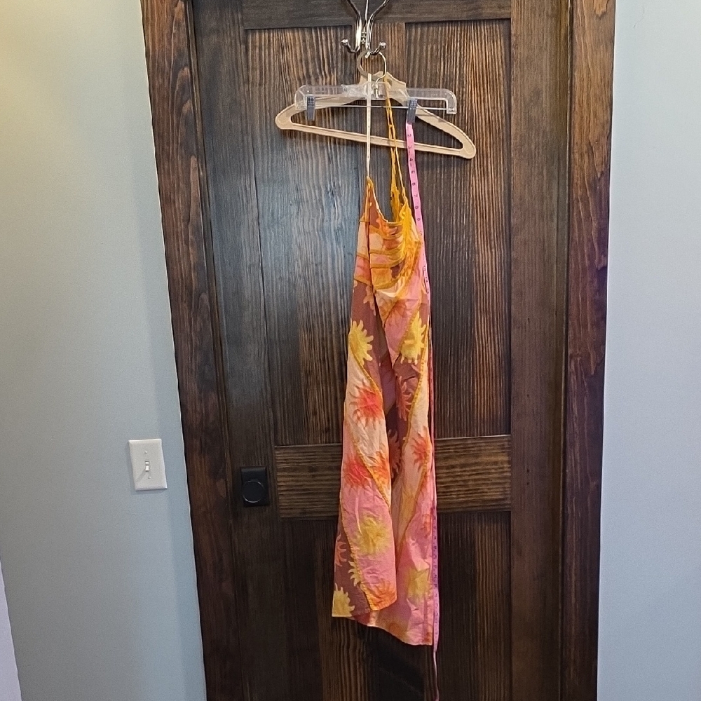 Anthropologie Yellow and Pink Dress